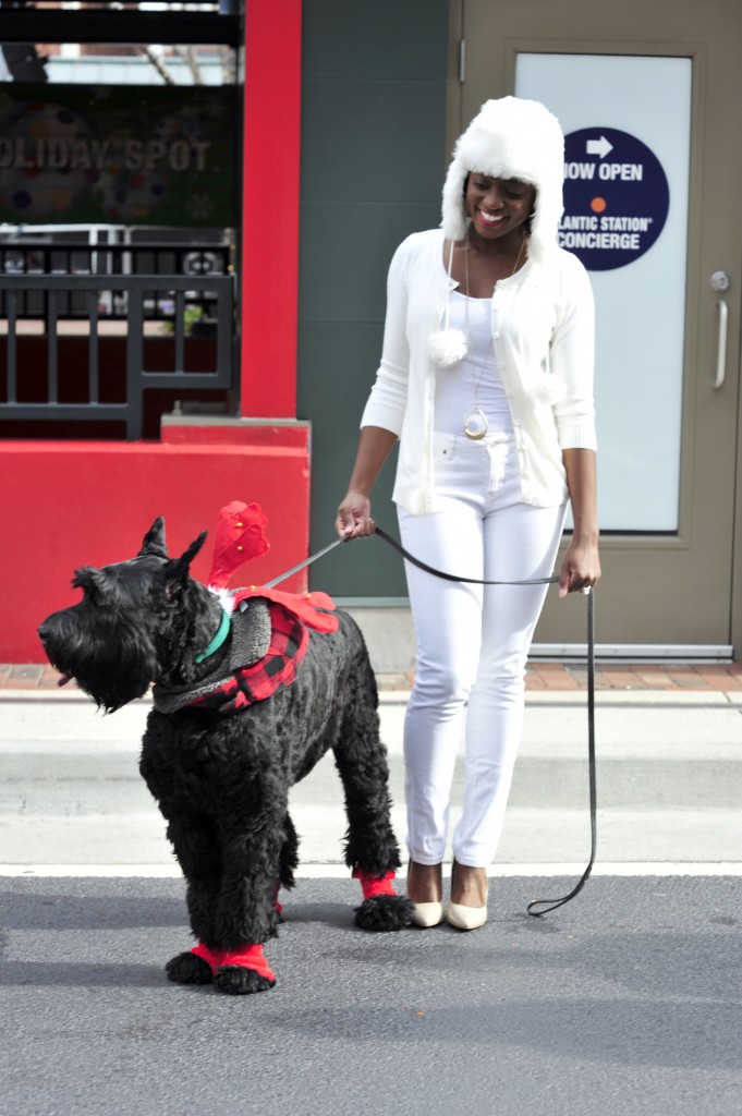 winter white, blushing black, outfits, outfit of the day, christmas, atlanta