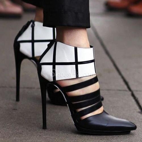constrast heels